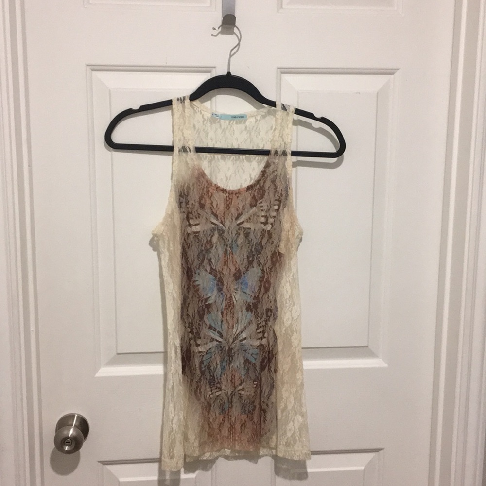 Lace layering tank